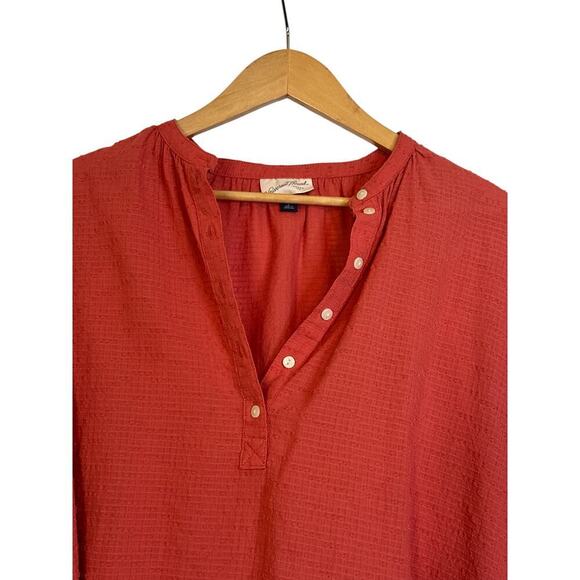 Universal Thread Women's Balloon Long Sleeve Popover Poet Blouse Size M Orange - Picture 4 of 10